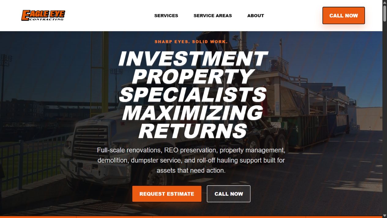 Eagle Eye Contracting homepage