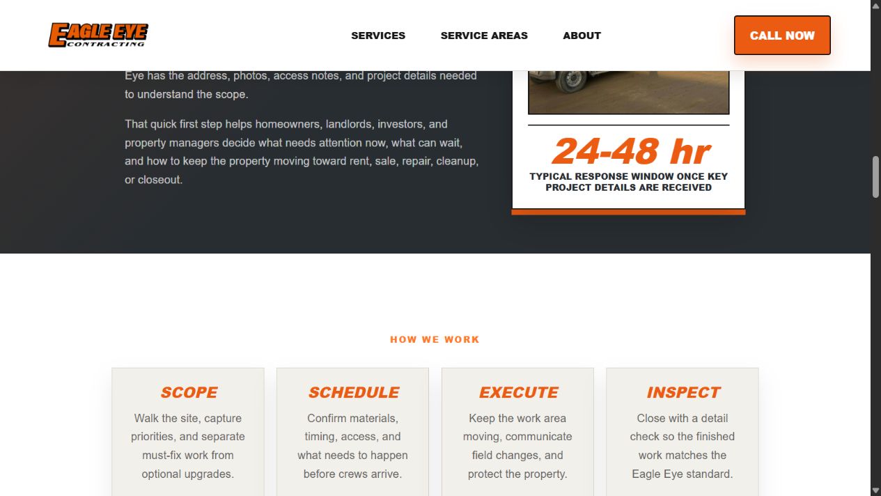 Eagle Eye Contracting response process