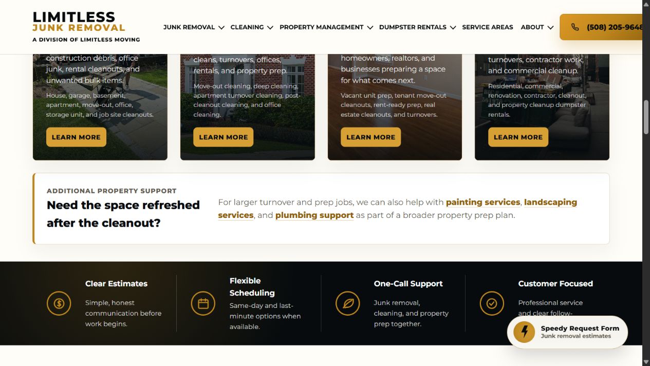 Limitless Junk Removal service overview