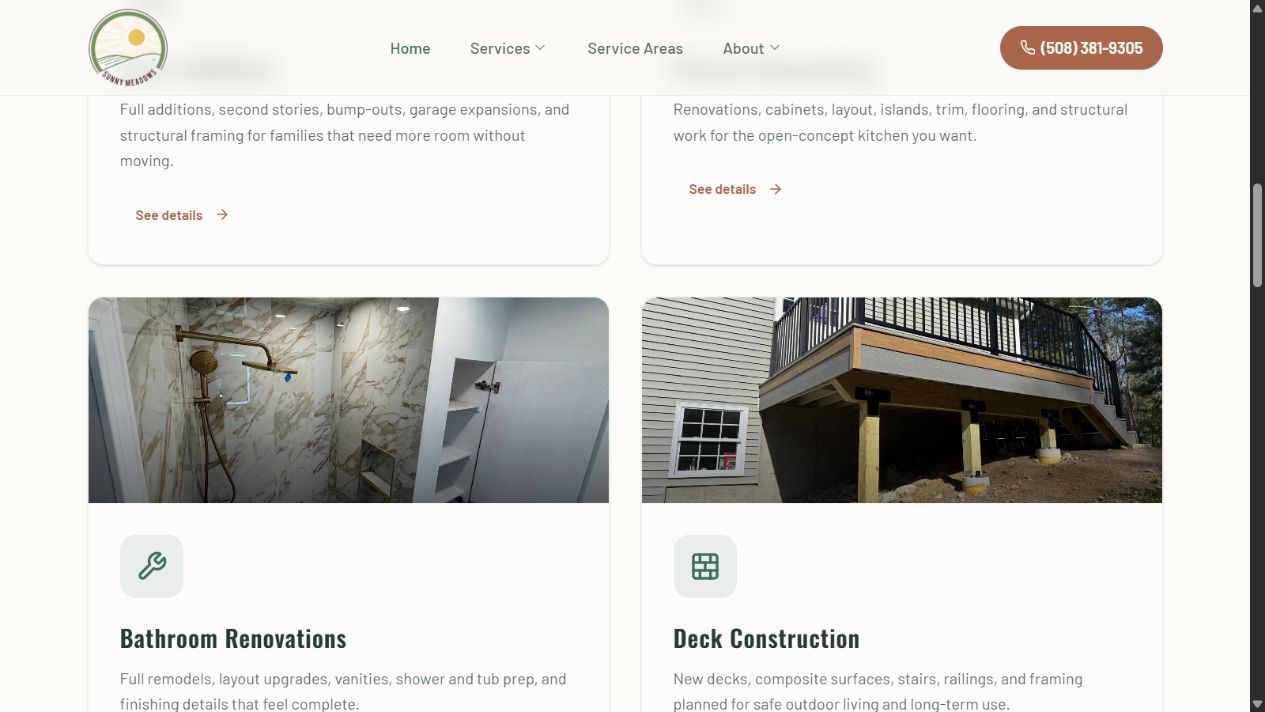 Sunny Meadows Builders remodeling services