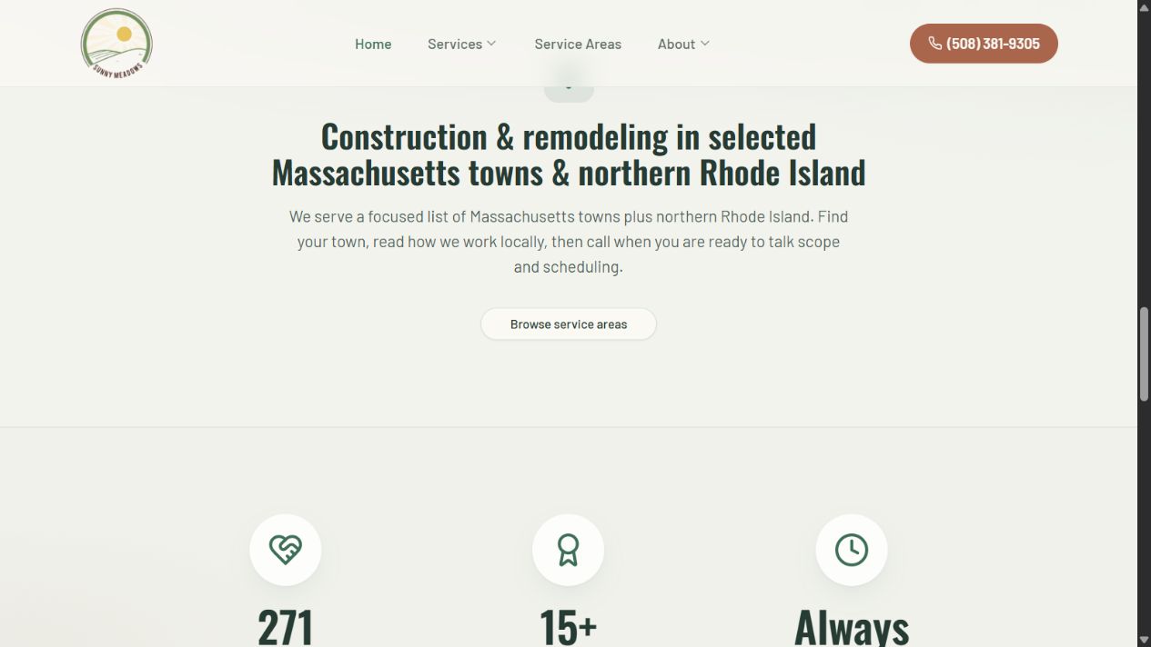 Sunny Meadows Builders project content